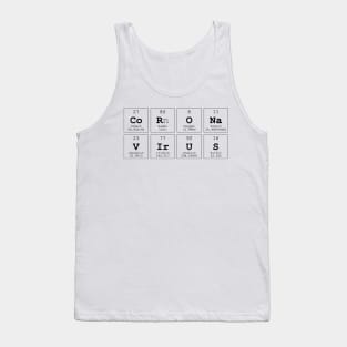 Corona Virus Periodic Table Science Print Tank Top